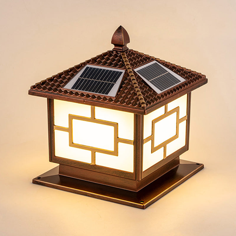 Creative LED Solar Lighting Fixture with Acrylic Shade for Garden