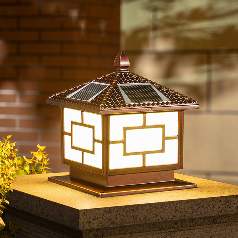 Creative LED Solar Lighting Fixture with Acrylic Shade for Garden