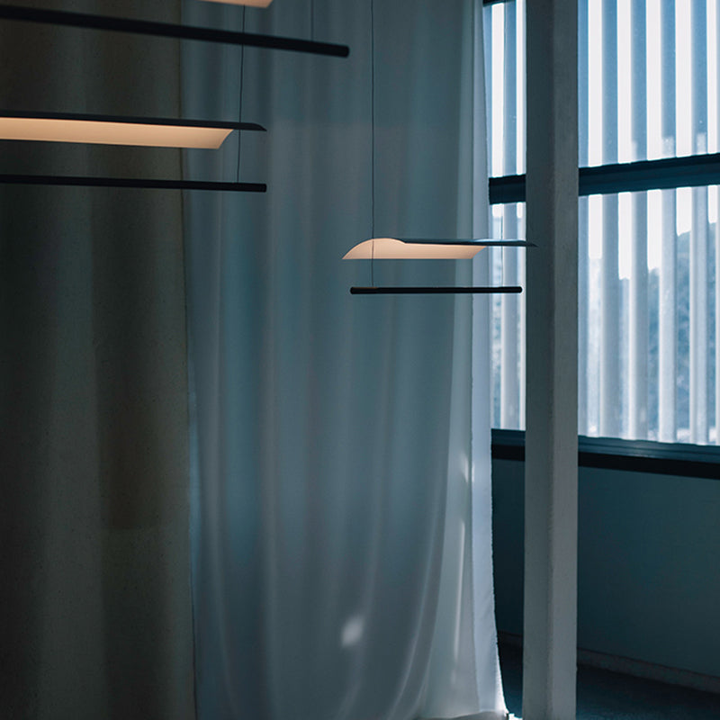 Iron Modern LED Ceiling Pendant Fixture in Black & White Kitchen Island Light