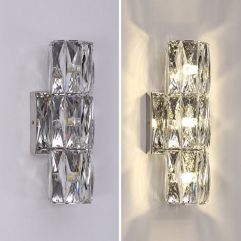 Silver/Golden Modern Bathroom Vanity Light LED Crystal Bath Bar
