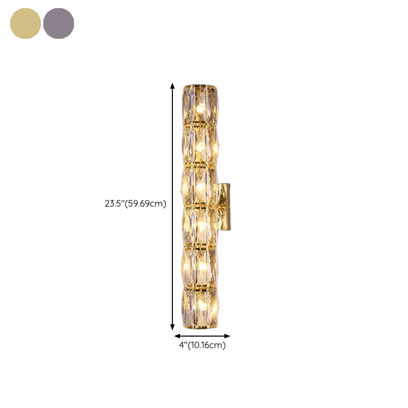 Silver/Golden Modern Bathroom Vanity Light LED Crystal Bath Bar