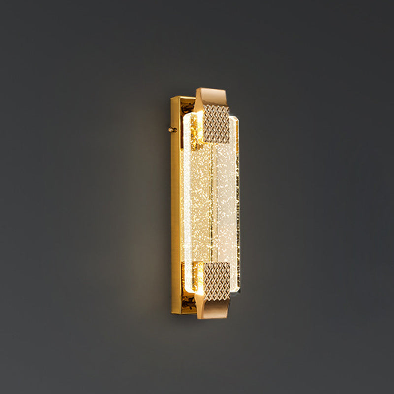 Golden Contemporary Bathroom Vanity Light Crystal LED Bath Bar