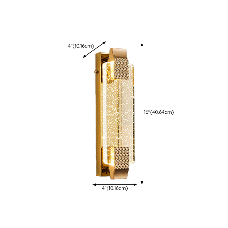 Golden Contemporary Bathroom Vanity Light Crystal LED Bath Bar