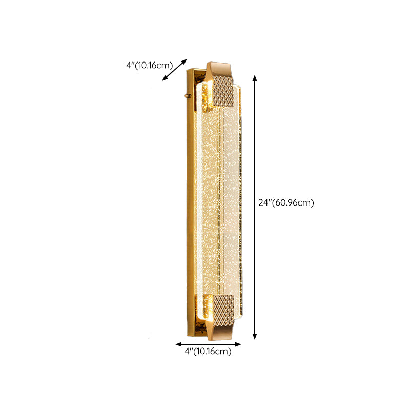 Golden Contemporary Bathroom Vanity Light Crystal LED Bath Bar