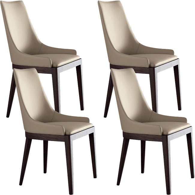 Faux Leather and Solid Wood Dining and Accent Chairs for Dining Room