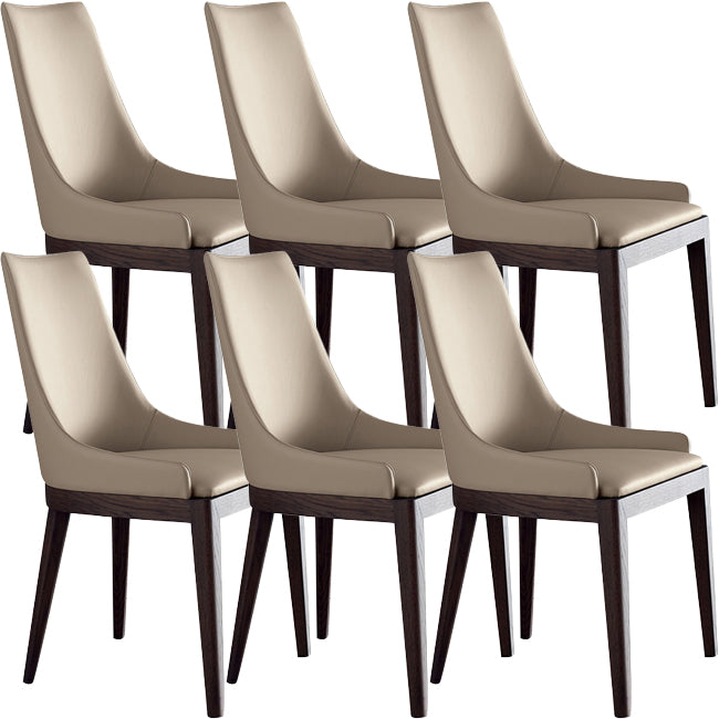 Faux Leather and Solid Wood Dining and Accent Chairs for Dining Room
