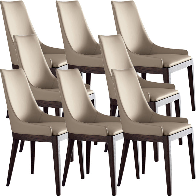 Faux Leather and Solid Wood Dining and Accent Chairs for Dining Room