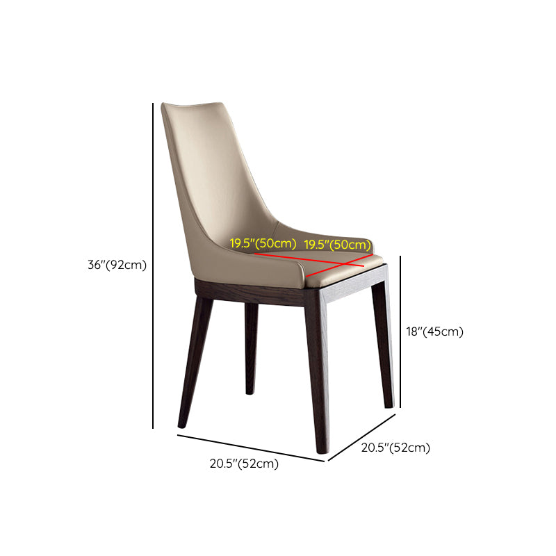 Faux Leather and Solid Wood Dining and Accent Chairs for Dining Room