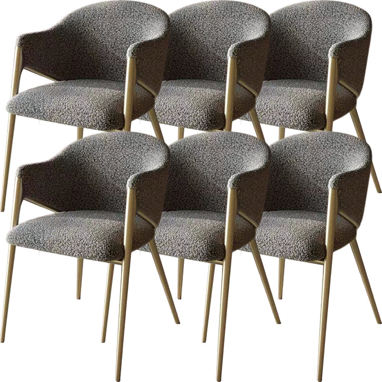 Contemporary Metal and Upholstered Dining Room Chair for Kitchen