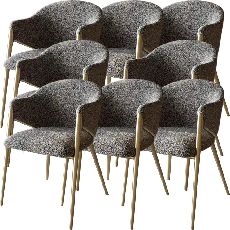 Contemporary Metal and Upholstered Dining Room Chair for Kitchen