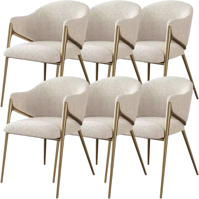 Contemporary Metal and Upholstered Dining Room Chair for Kitchen