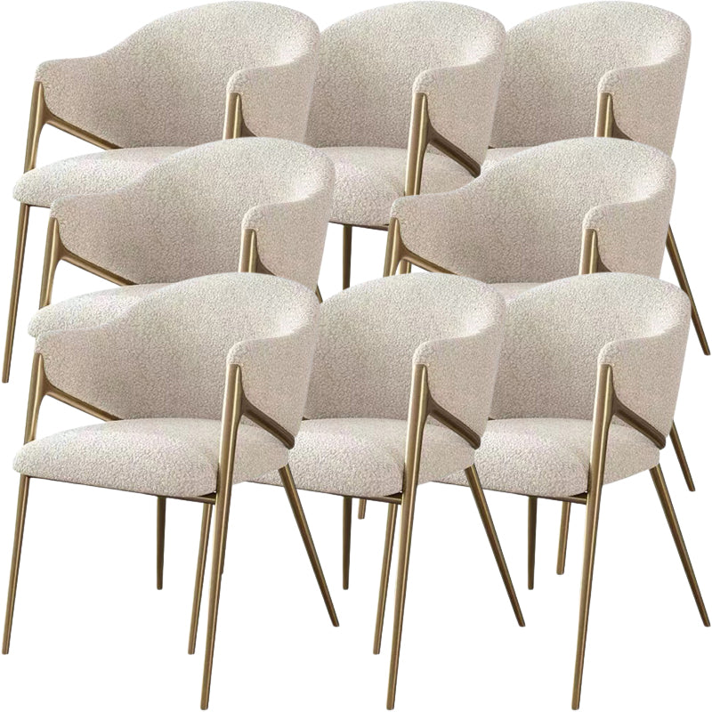 Contemporary Metal and Upholstered Dining Room Chair for Kitchen