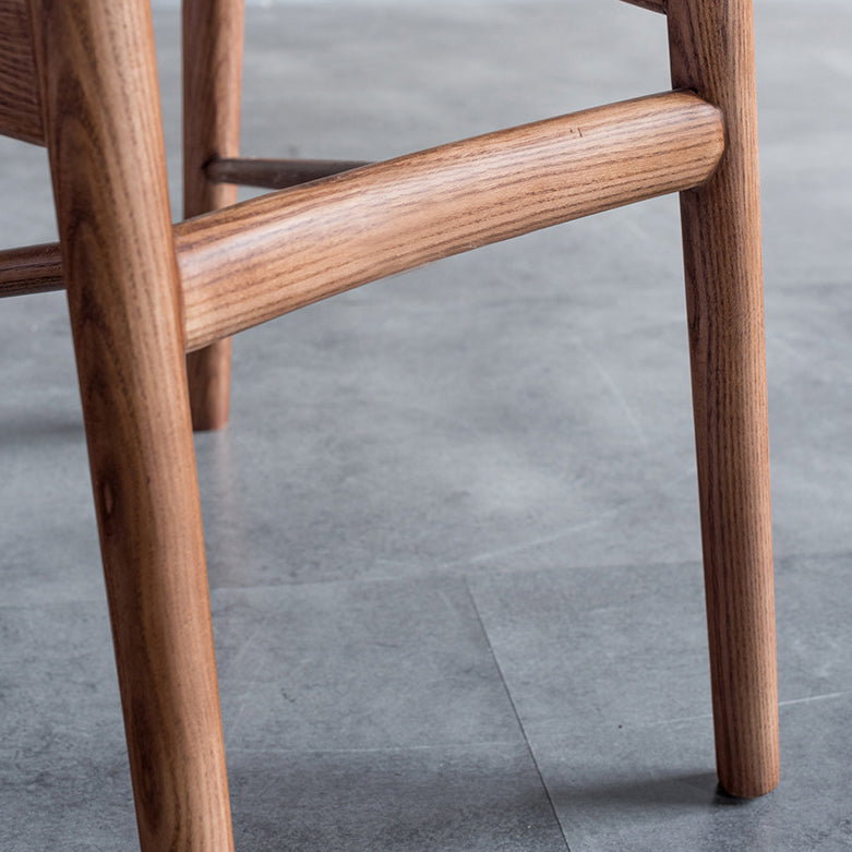 Brown Open Back Contemporary Armless Dining Room Chair for Kitchen