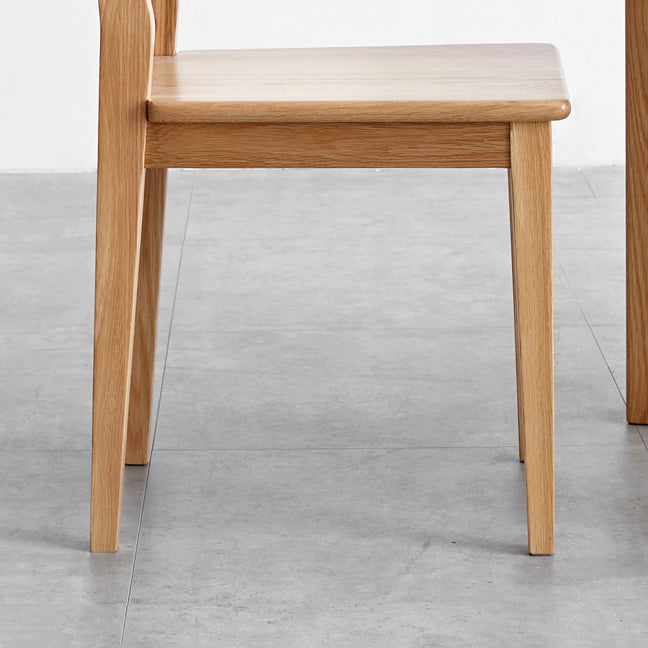Contemporary Wood Open Back Armless Dining Chairs for Dining Room