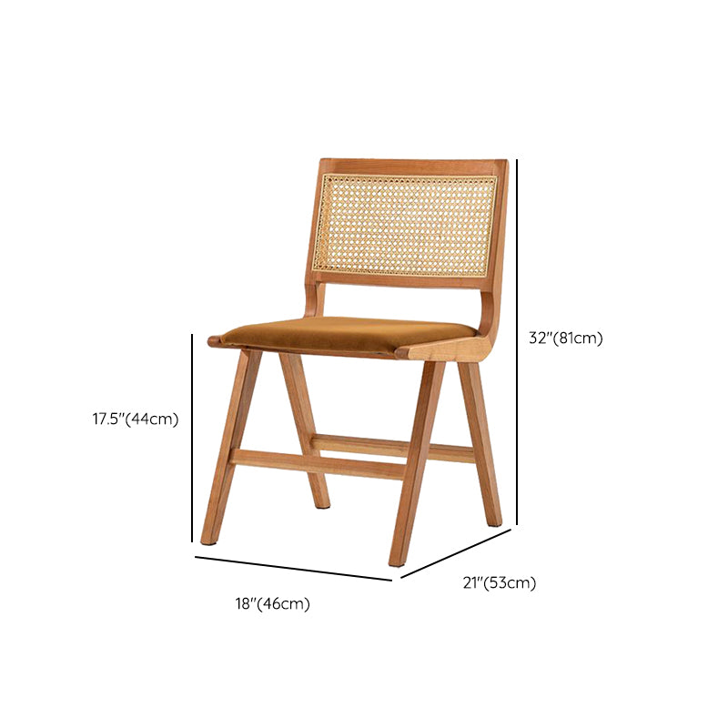 Contemporary Indoor Solid Wood King Louis Back Side Dining Chair