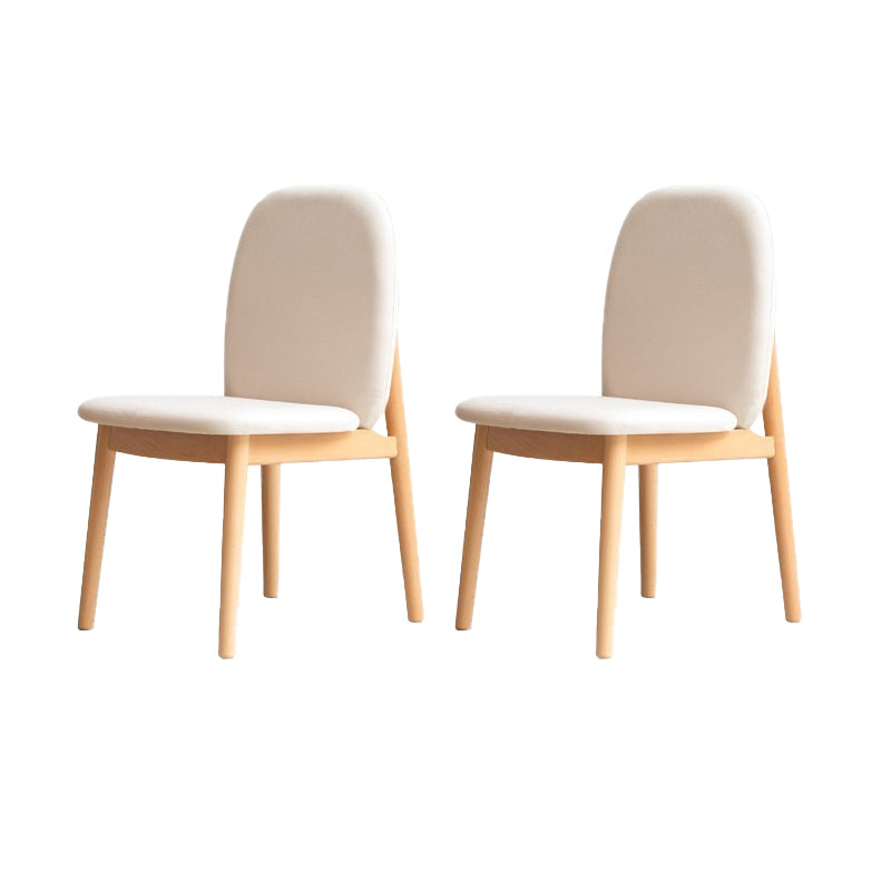 Contemporary Solid Back Wood Armless Dining Chairs(Set of 1/2/4/6/8)