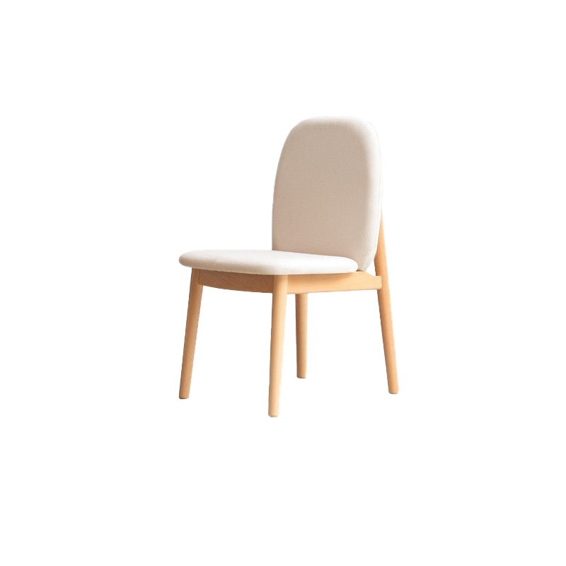 Contemporary Solid Back Wood Armless Dining Chairs(Set of 1/2/4/6/8)