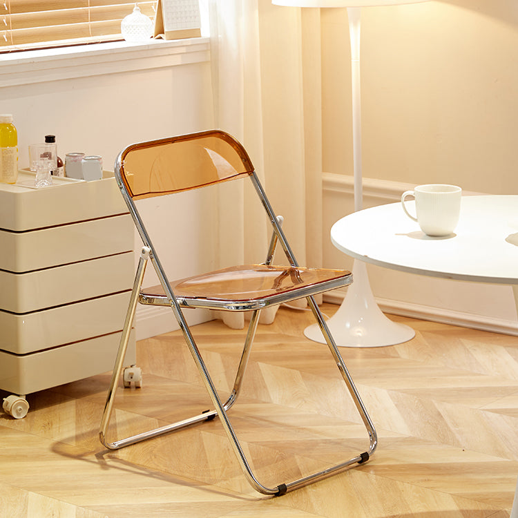 Contemporary Folding Open Back Metal Armless Dining Chairs(Set of 4/8)