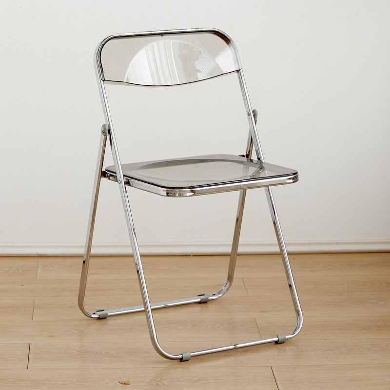 Contemporary Folding Open Back Metal Armless Dining Chairs(Set of 4/8)