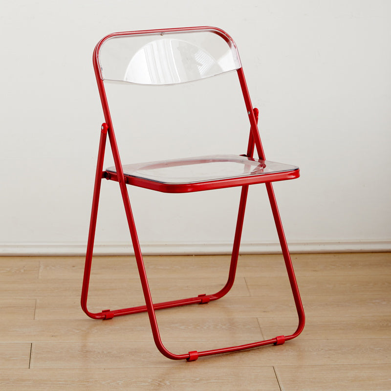 Contemporary Folding Open Back Metal Armless Dining Chairs(Set of 4/8)