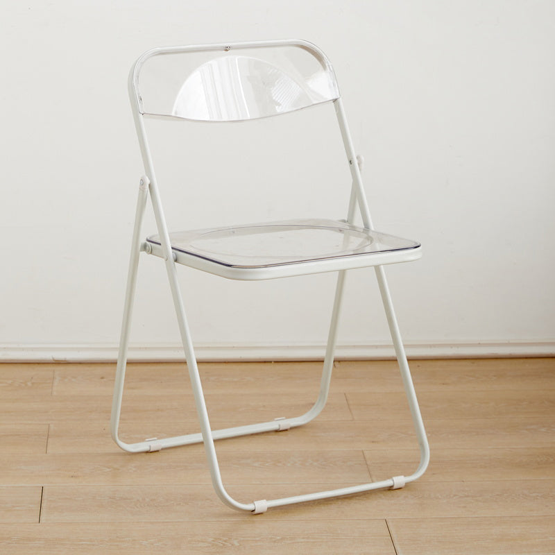 Contemporary Folding Open Back Metal Armless Dining Chairs(Set of 4/8)