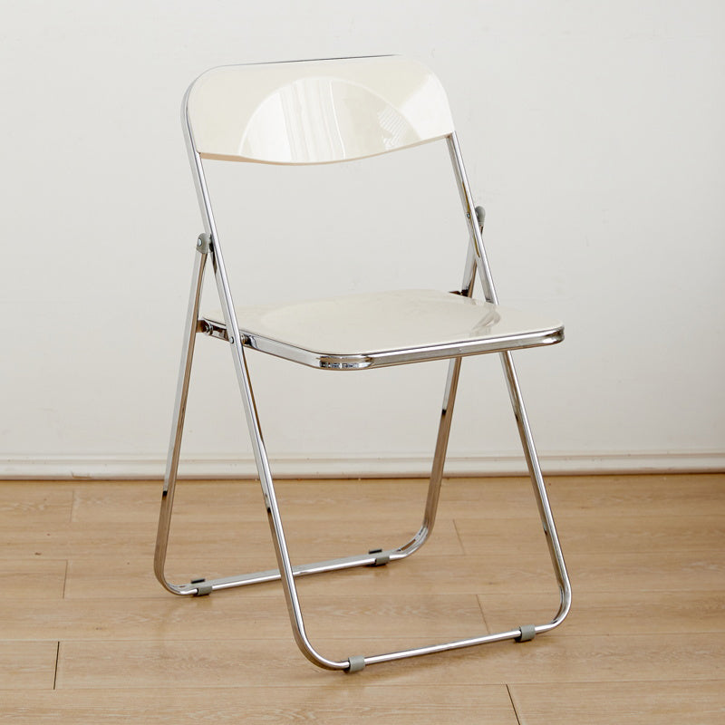 Contemporary Folding Open Back Metal Armless Dining Chairs(Set of 4/8)