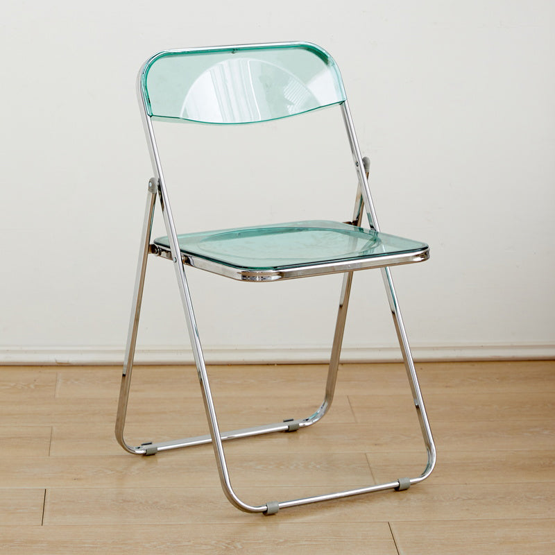 Contemporary Folding Open Back Metal Armless Dining Chairs(Set of 4/8)