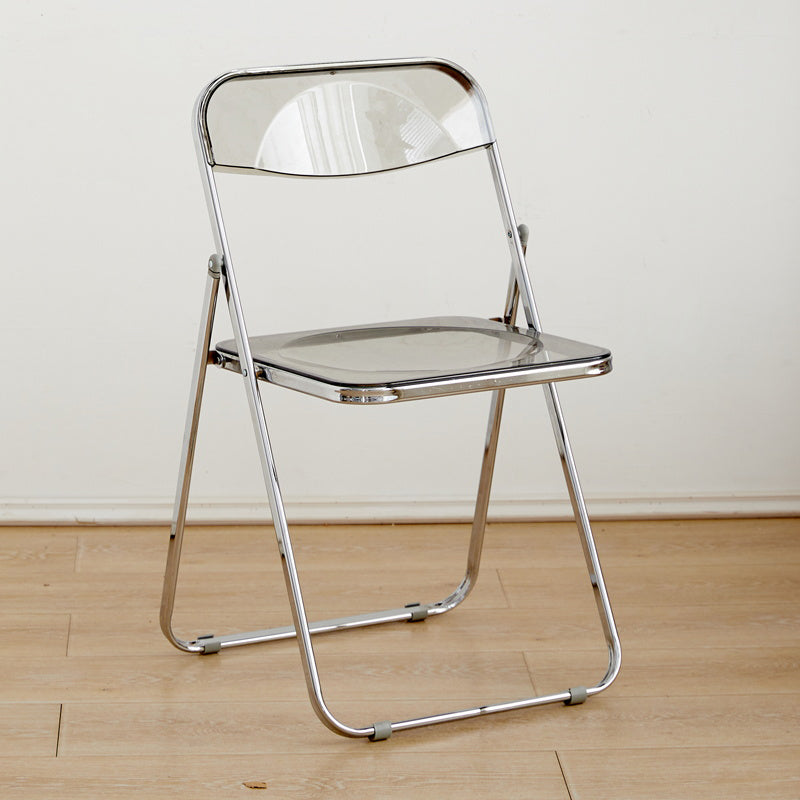 Modern Style Folding Open Back Metal Armless Dining Chairs(Set of 4/8)