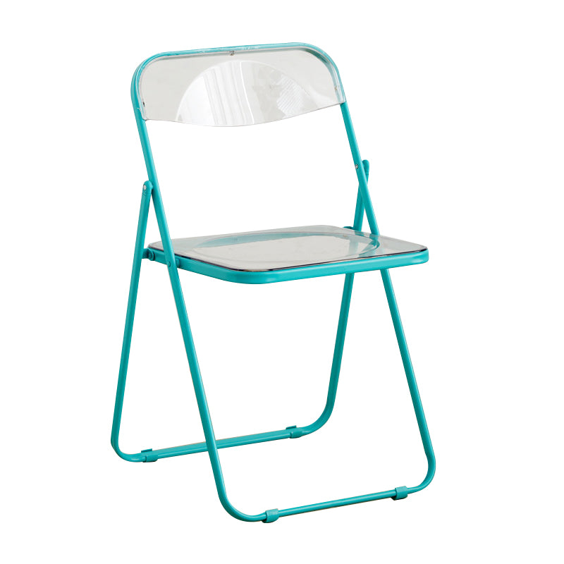 Modern Style Folding Open Back Metal Armless Dining Chairs(Set of 4/8)