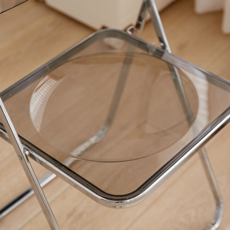 Modern Style Folding Open Back Metal Armless Dining Chairs(Set of 4/8)