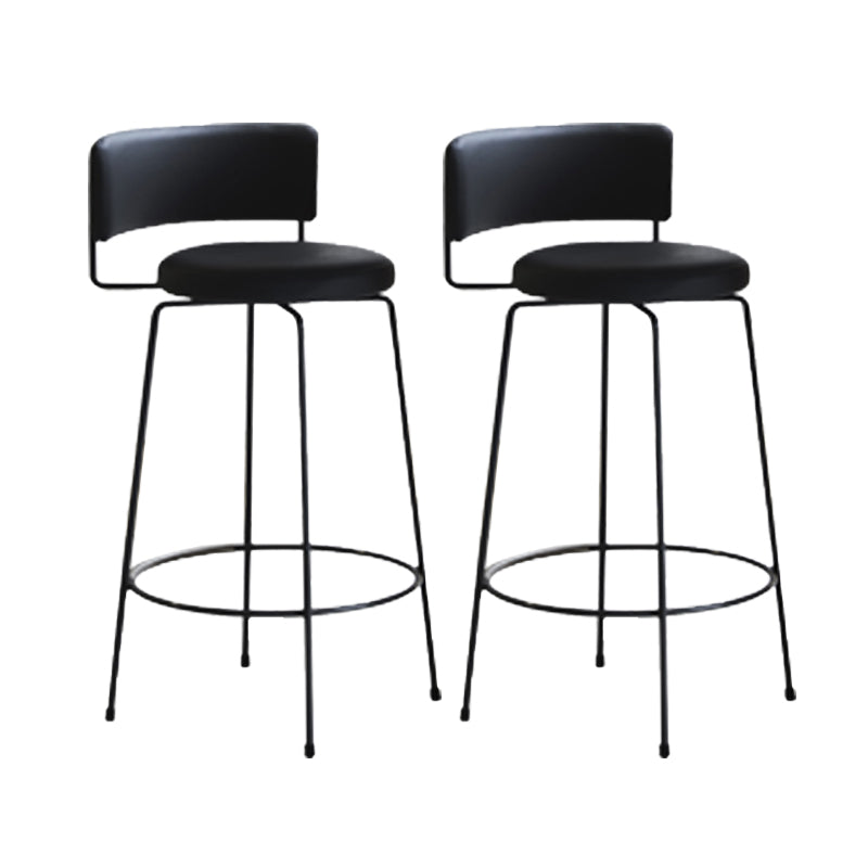 Industrial Style Metal Bar Stool Footrest Counter Stool for Living Room