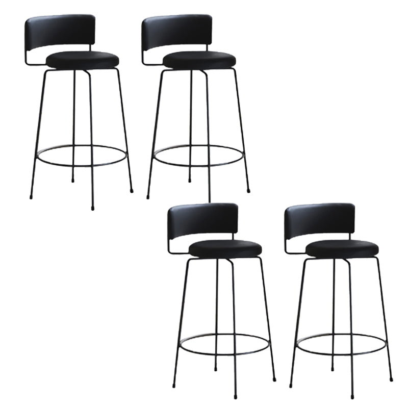 Industrial Style Metal Bar Stool Footrest Counter Stool for Living Room