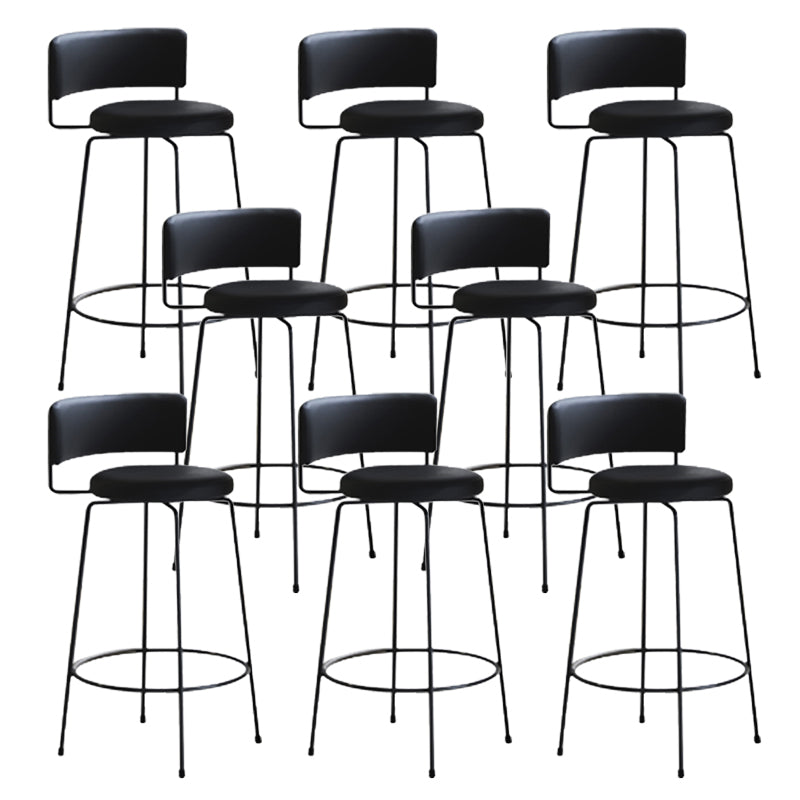 Industrial Style Metal Bar Stool Footrest Counter Stool for Living Room