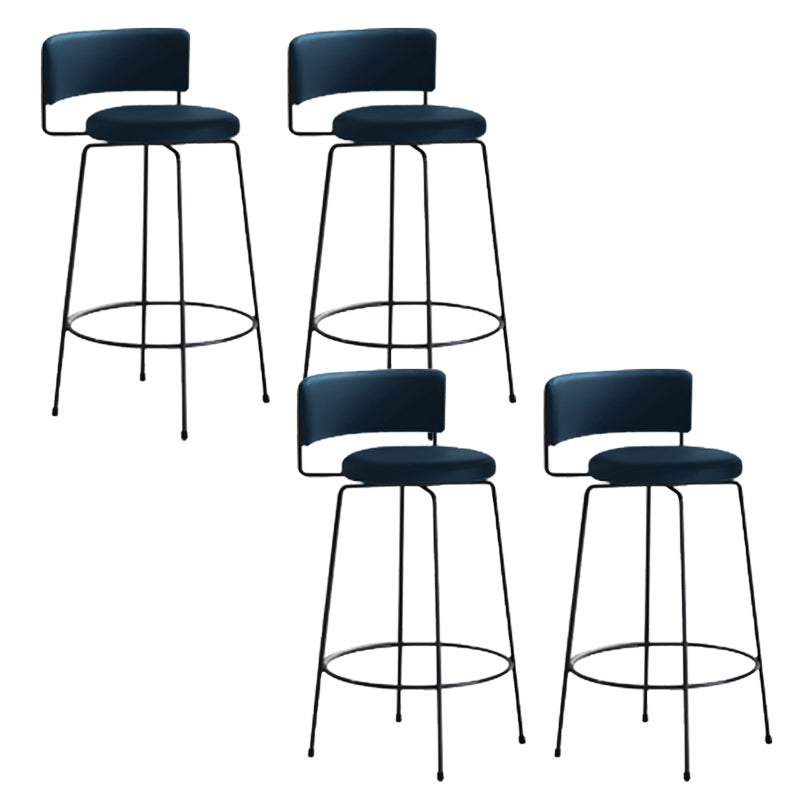 Industrial Style Metal Bar Stool Footrest Counter Stool for Living Room