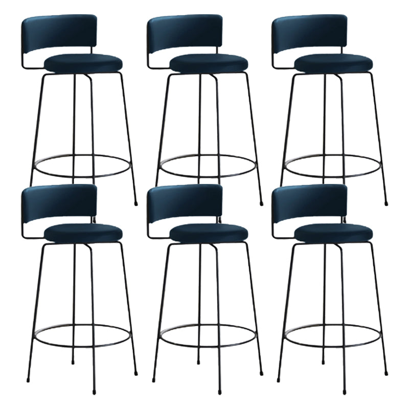 Industrial Style Metal Bar Stool Footrest Counter Stool for Living Room