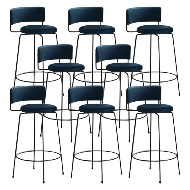 Industrial Style Metal Bar Stool Footrest Counter Stool for Living Room