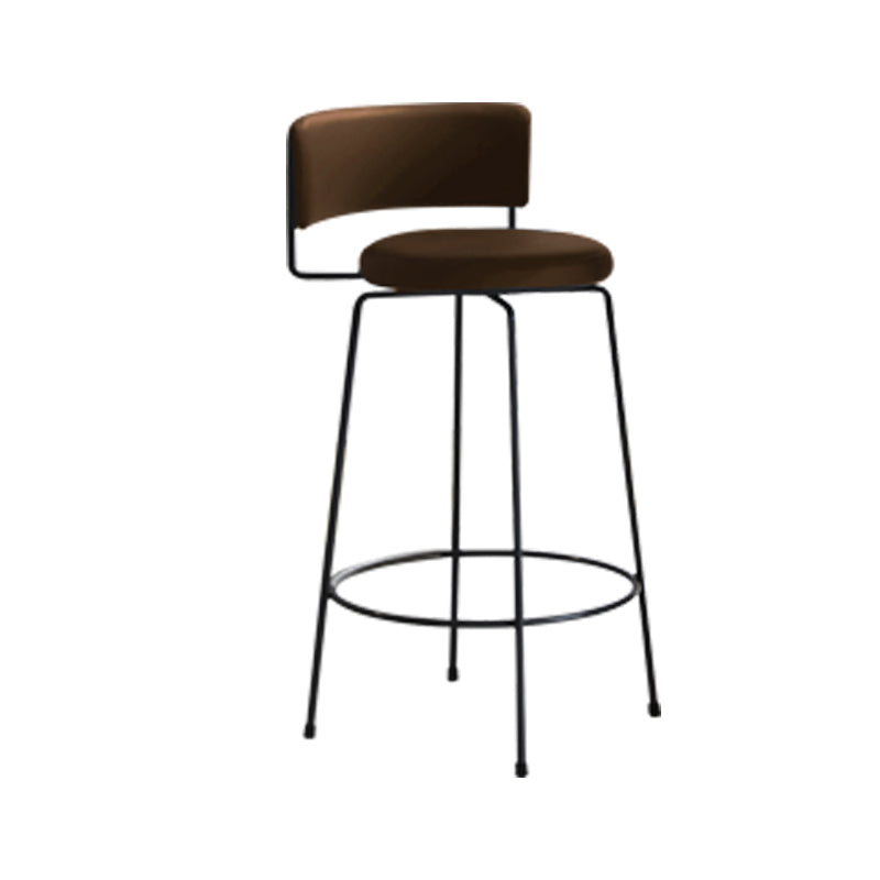 Industrial Style Metal Bar Stool Footrest Counter Stool for Living Room
