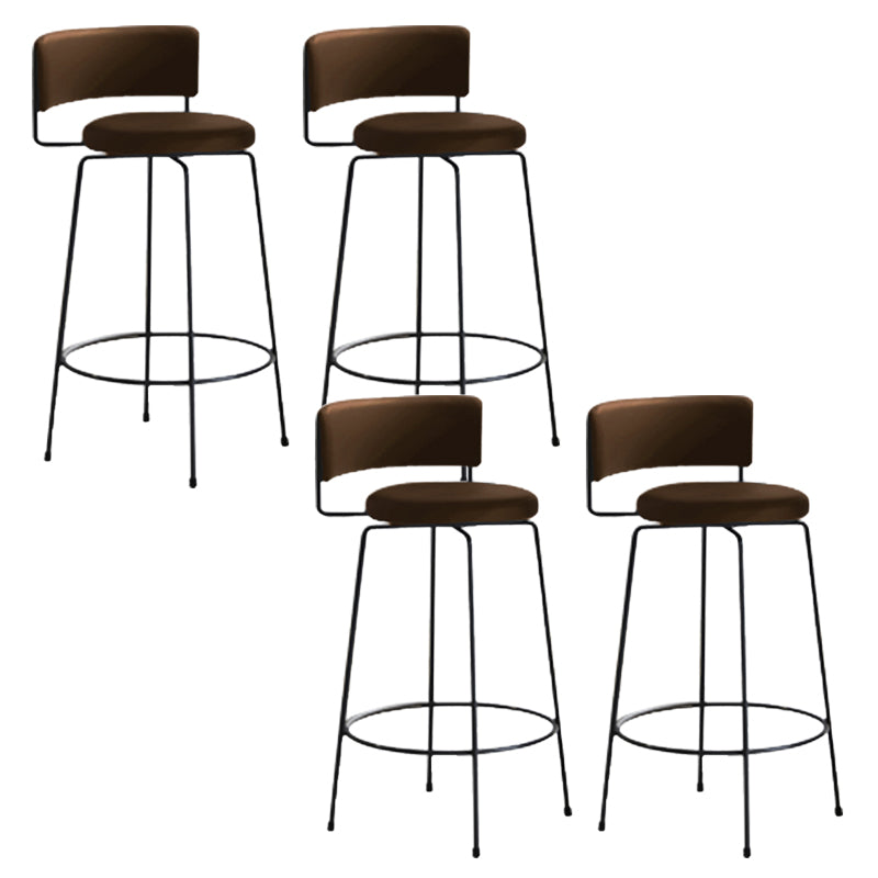 Industrial Style Metal Bar Stool Footrest Counter Stool for Living Room