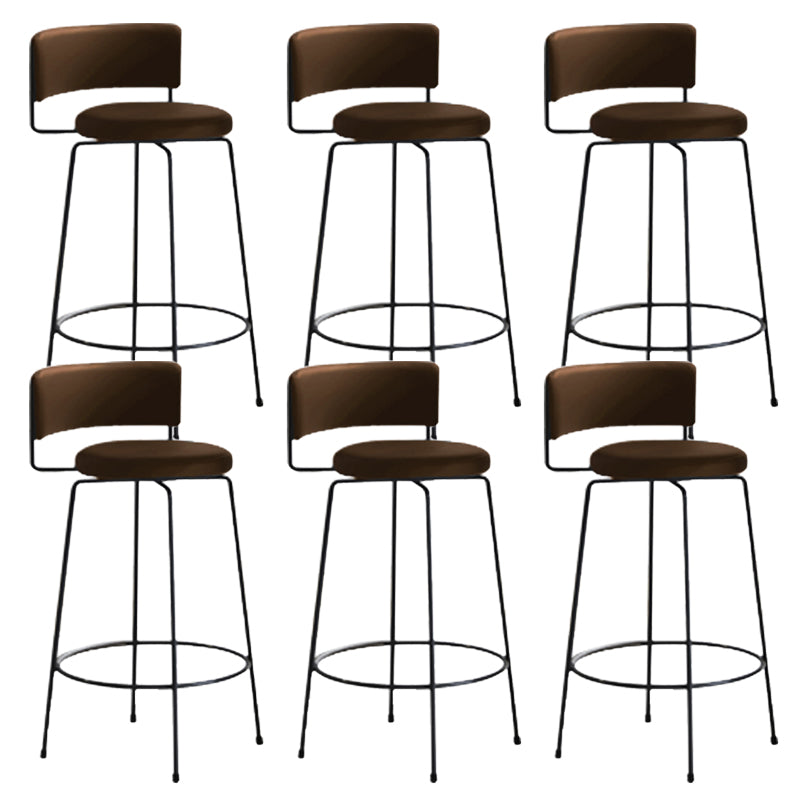 Industrial Style Metal Bar Stool Footrest Counter Stool for Living Room