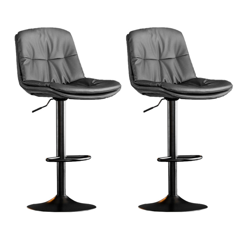 Contemporary Metal Legs Bar Stools Indoor Faux Leather Counter Chair