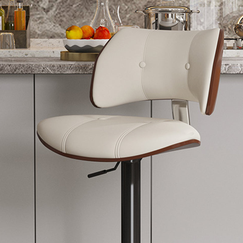 Glam Style Metal Bar Stool Footrest Counter Stool for Living Room