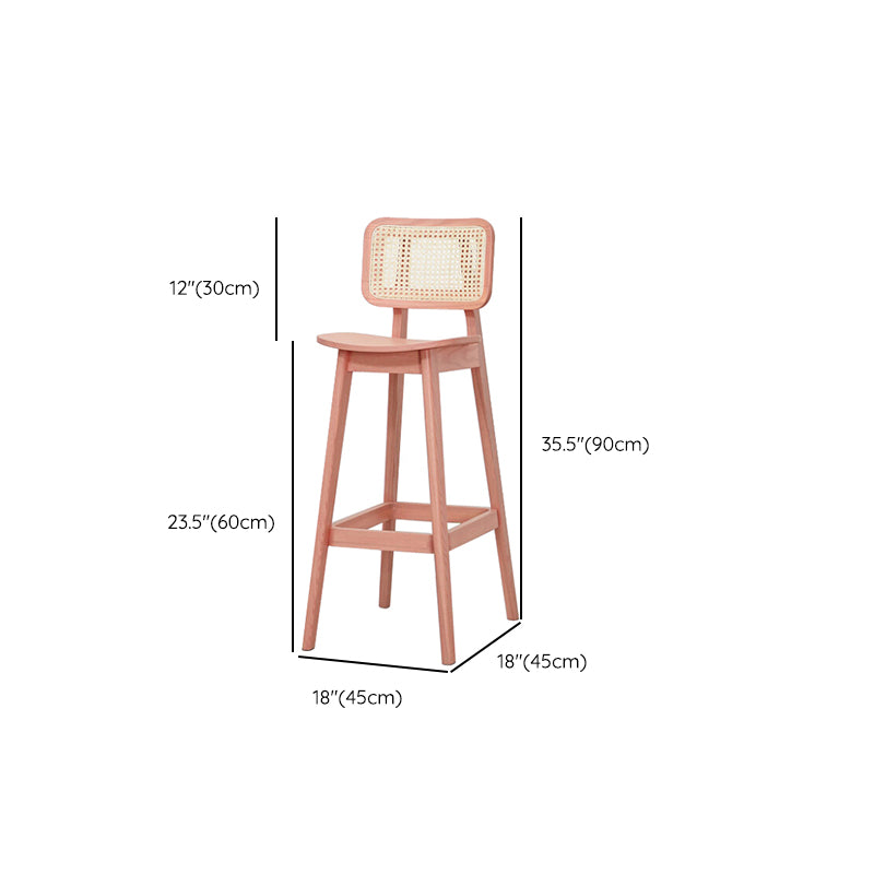Solid Wood Stool Modern Style Counter and Bar Stool for Living Room