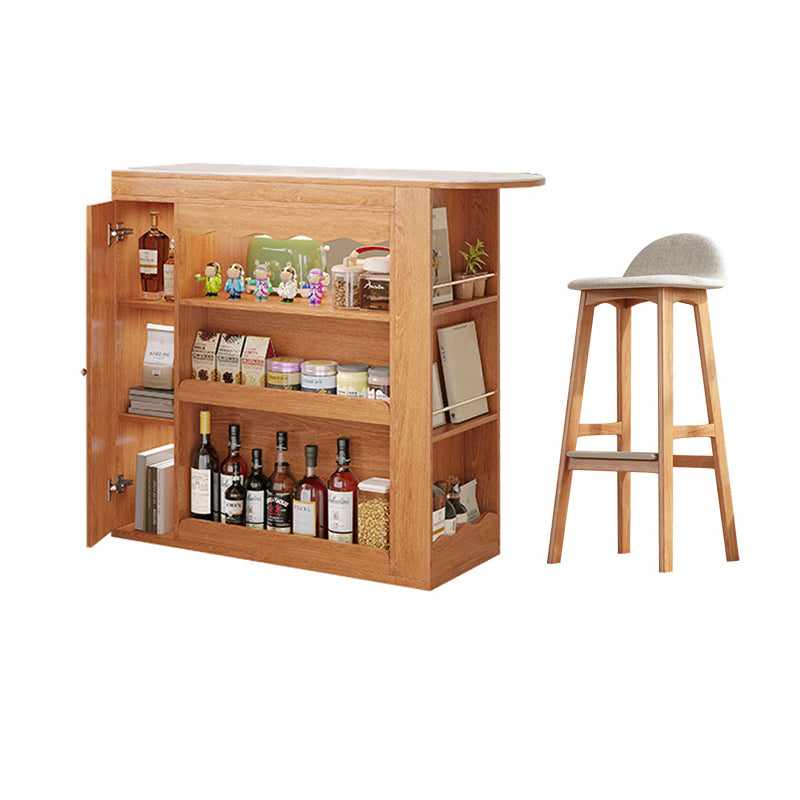 1/2/3 Pieces Bar Stool and Table Set Full Natural Contemporary