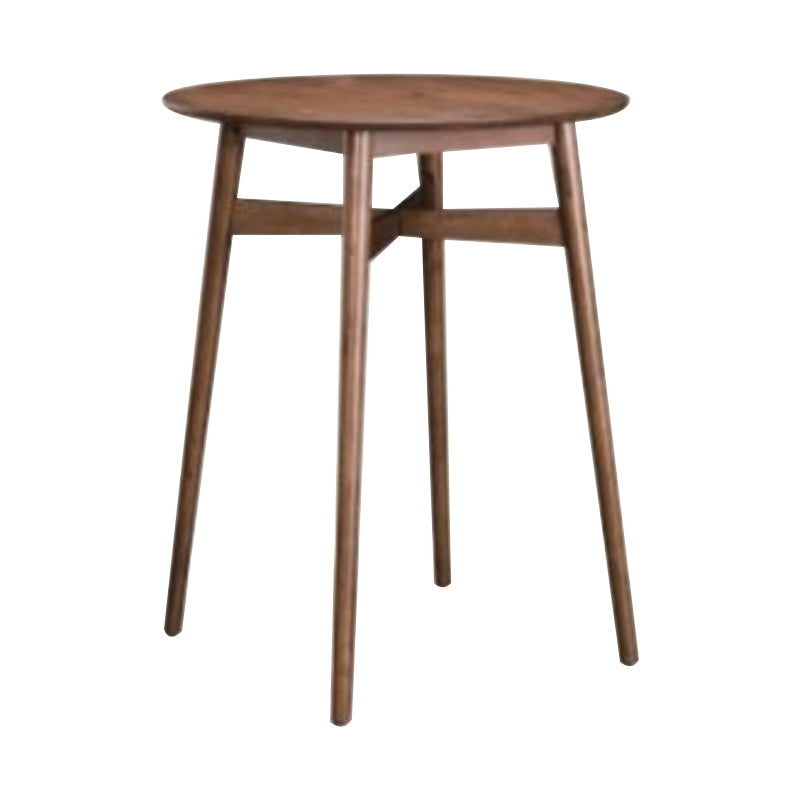 1/3/4 Pieces Table and Stool Set Contemporary Brown Solid Wood