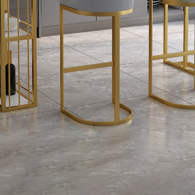 Contemporary Sintered Stone Top Counter Table with Double Pedestal