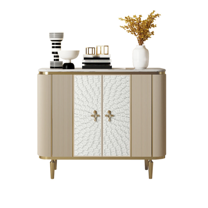 Modern Style Wooden Storage Sideboard Cabinet with Marble Top