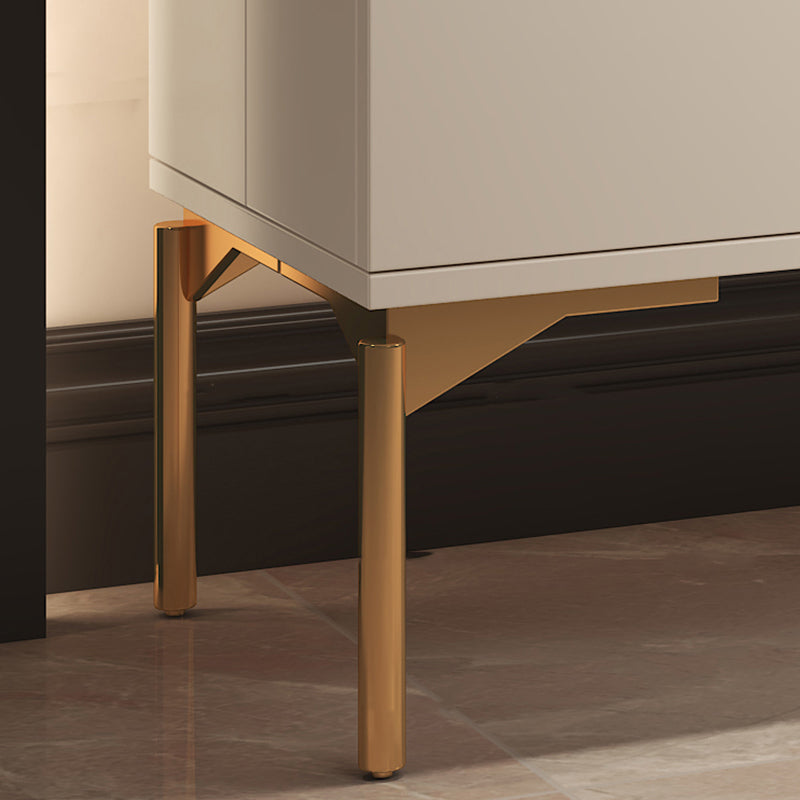 Contemporary Solid Wood Sideboard Cabinet with Drawers in White