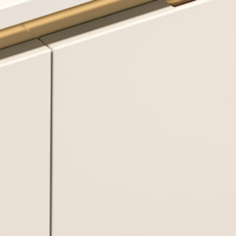 Contemporary Solid Wood Sideboard Cabinet with Drawers in White