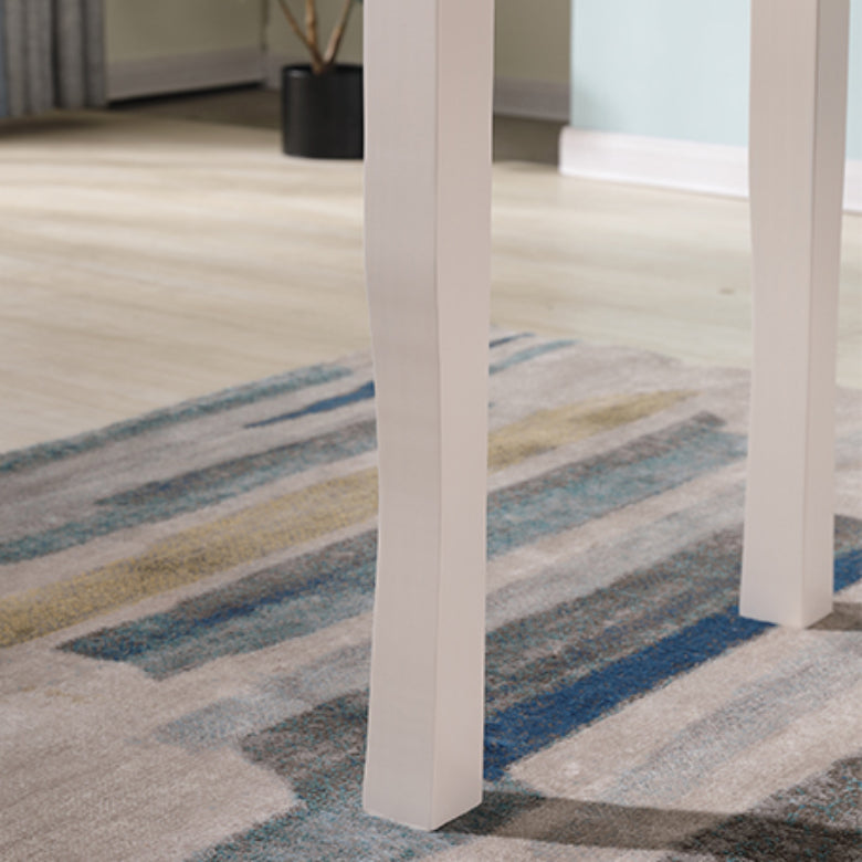 Simplicity Style Rectangle Glass Dining Site Table with 4 Legs