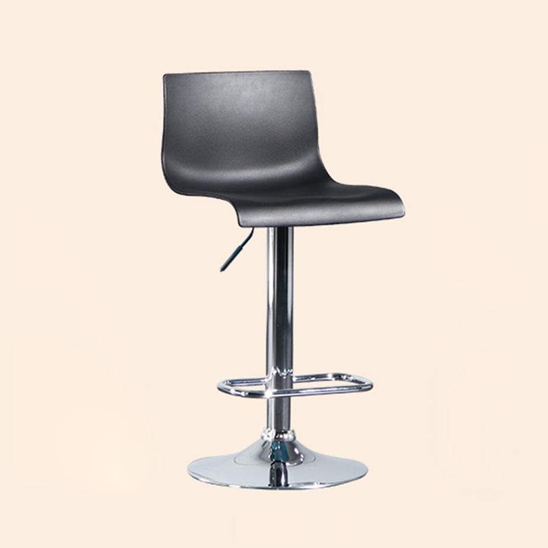Contemporary Style Adjustable Plastic Bar Stool with Metal Legs